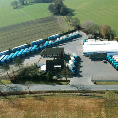 Das Gelände des Speditionsunternehmens Große Vehne im Umland von Rhede aus der Vogelperspektive. (Foto: Große Vehne) (Foto: Große Vehne)